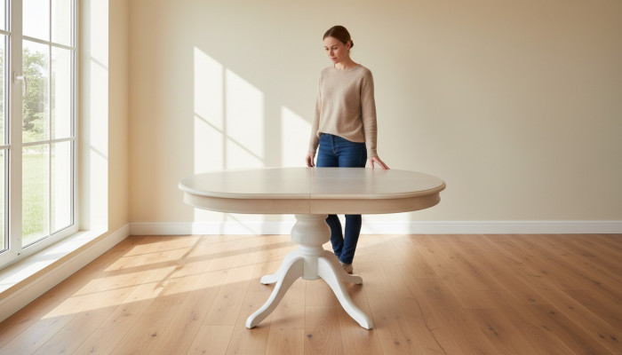 Ronde eettafel eetkamertafels woonkamer ronde tafel 135 x 91 cm houten meubels