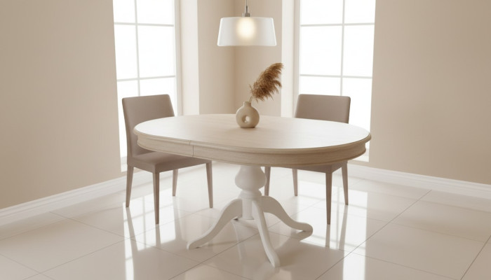 Ronde eettafel eetkamertafels woonkamer ronde tafel 135 x 91 cm houten meubels