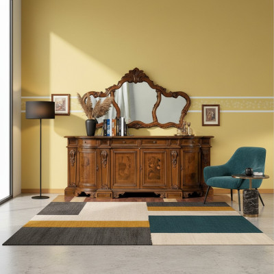 Dressoir ladekast spiegel hout console dressoir laden consoles.