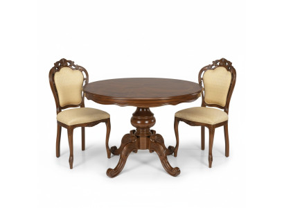 Ronde eettafel eetgroep eetkamer set meubilair tafel met stoelen 3-delige set