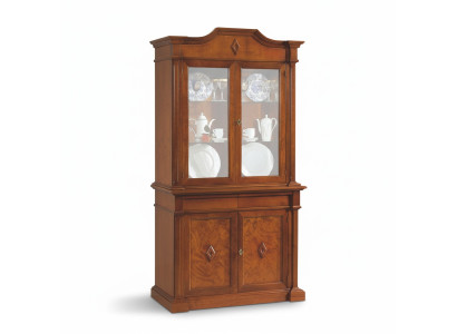 Meubel Glazen kast Vitrine Hout Vitrines Glas Kast Kasten Planken Italië