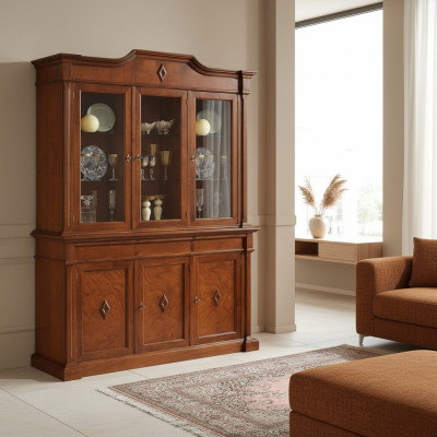 Dressoir Meubels Glazen Kast Vitrine Hout Vitrines Glas Kast Kasten Italië