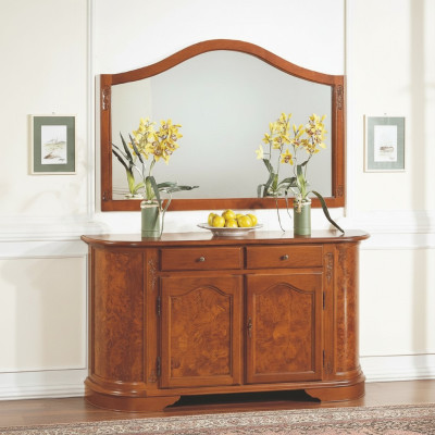 Garnituur Set 2-delig Dressoir Spiegelset Hout Dressoirs Buffetkast Meubel Kast