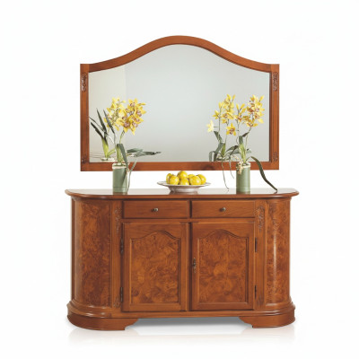 Garnituur Set 2-delig Dressoir Spiegelset Hout Dressoirs Buffetkast Meubel Kast