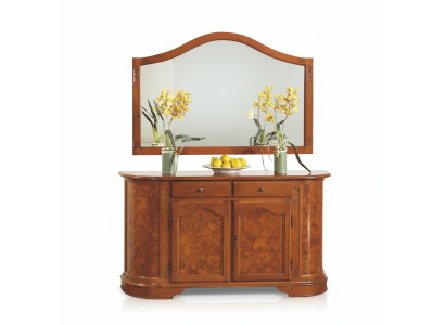 Garnituur Set 2-delig Dressoir Spiegelset Hout Dressoirs Buffetkast Meubel Kast