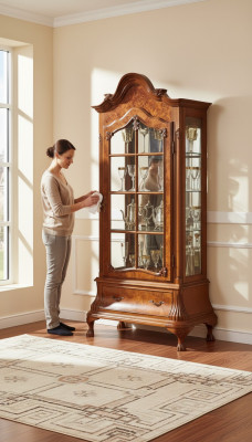 Vitrine Glazen Kast Bruin Meubels Kasten Vitrines Kabinet Italiaanse Meubels Nieuw