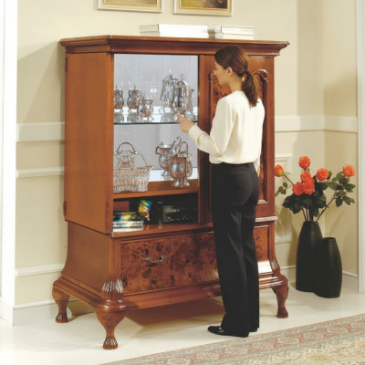 Huisbar kast woonkamer kasten barkast vitrine Italiaanse meubels hout