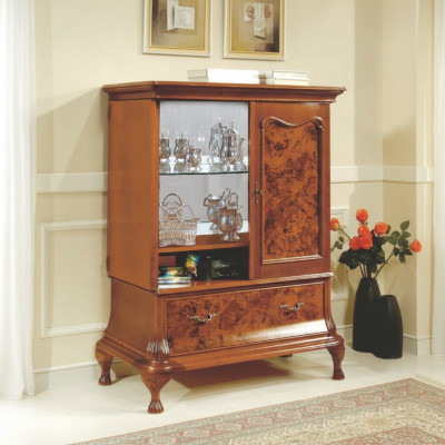 Huisbar kast woonkamer kasten barkast vitrine Italiaanse meubels hout