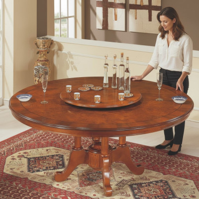 Ronde eettafel Italiaanse meubels Eettafel Tafels van hout Bruine tafels