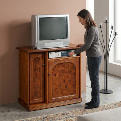 Bruine tv-kast Luxe dressoir Commode Woonkamer meubels Kasten Planken Hout