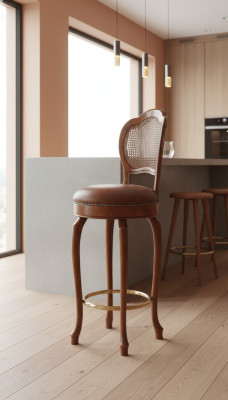 Barstoel Ontwerp Kruk Barkruk Barkruk Bruin Leer Luxe Bekleding Bars