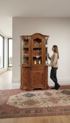 Vitrine Italiaanse meubels Vitrine woonkamer Sideboard Dressoir Glazen kasten