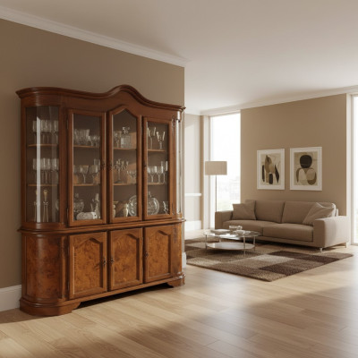 Dressoir Bruin Vitrine Glazen Kast Meubels Sideboard Kasten Vitrines Kasten