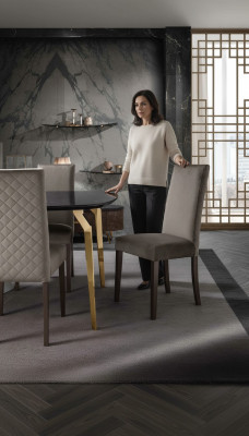 Stoel Eetkamerstoel Stoel 1-Zits Fauteuil Luxe Meubel Ontwerp Stoelen Stof Nieuw