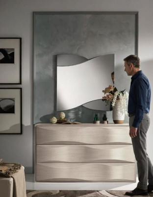 Set commode met spiegel dressoir console groep houten kast slaapkamer modern
