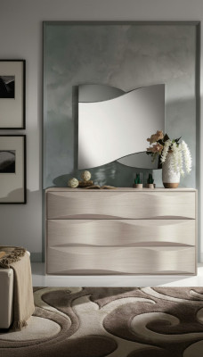 Set commode met spiegel dressoir console groep houten kast slaapkamer modern