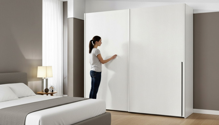 Kast kledingkast met zweefdeuren kasten hout slaapkamer garderobe