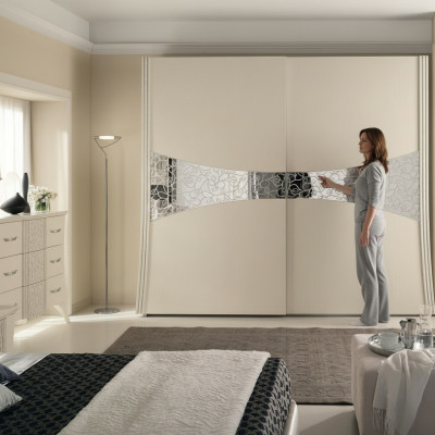 Kledingkast met zweefdeuren Slaapkamer Houten Kast Kasten Nieuwe Spiegel