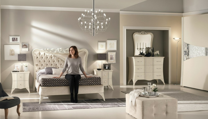 Slaapkamer Bed Nachtkastje Console Kledingkast Modern Hout Luxe Set 6-delig.