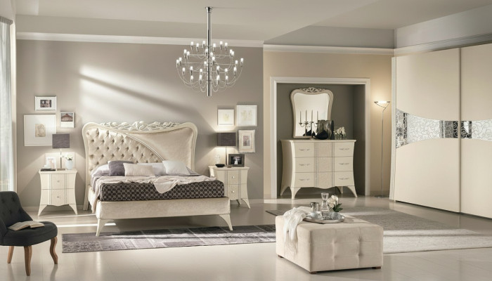 Slaapkamer Bed Nachtkastje Console Kledingkast Modern Hout Luxe Set 6-delig.