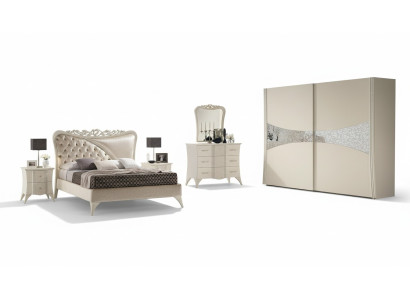 Slaapkamer Bed Nachtkastje Console Kledingkast Modern Hout Luxe Set 6-delig.
