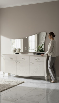 Sideboard commode kast zij-laag bord meubels dressoirs designkasten hout