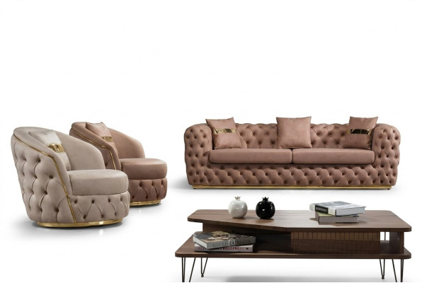Luxe Chesterfield bankstel 3+1+1 zitsbank set bank fauteuil banken leder