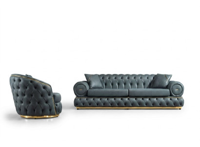 Bankstel 3+1 zits bankstel bank banken leer fauteuil luxe Chesterfield