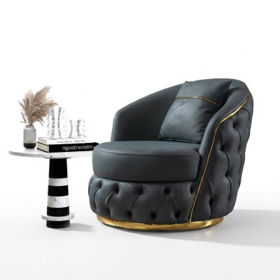 Fauteuil Chesterfield Zit Barok Rococo Design Modern Woonkamer Bekleding Troon