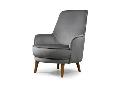 Zetel Stoel Modern Design Woonkamer Bekleed Eenzitter Relax Grijs Stijl Luxe