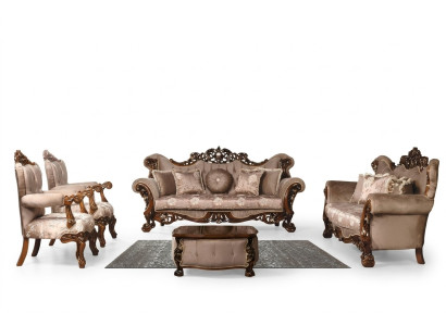 Bankstel 3+3+1+1 Zits salontafel set met fauteuils banken zitplaatsen stof 5-delig