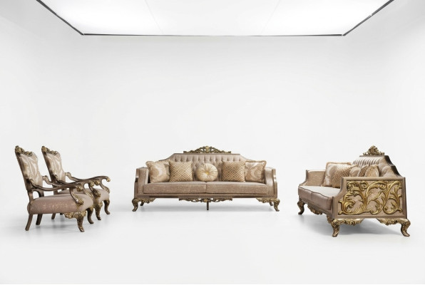 Sofaset 3+3+1+1 Zits bank Salontafel Bank Sofa Banken Fauteuil Stof 225 cm Set 5-delig