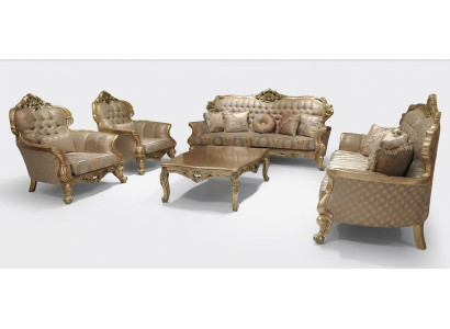 Set van 5-delige bankstel 3+3+1+1 zits Bankstel Salontafel Set Bank Stof Bankstellen Bank