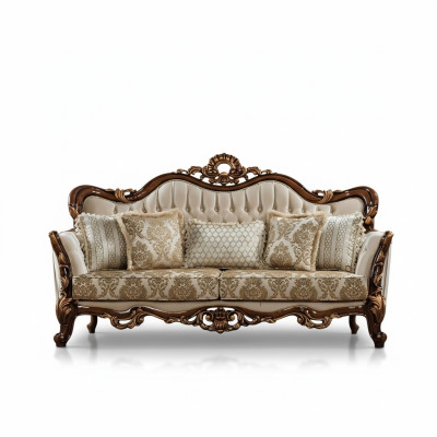 Bankstel 3-zits barok rococo stof driezits bankstellen luxe woonkamer barokstijl