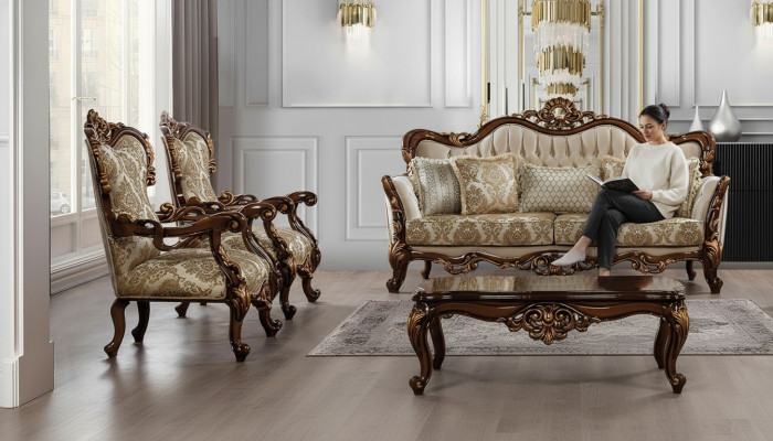 Bankstel 3+1 zitsbank Bank Bankstel stof set woonkamer
