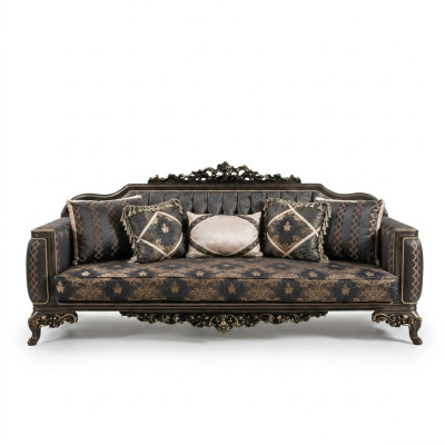 Bankstel 3-zits meubel stof driezits banken luxe woonkamer barok stijl 3-zits nieuw