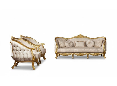 Barok bankstel 3+1+1 zits Chesterfield bank banken fauteuils zitmeubel