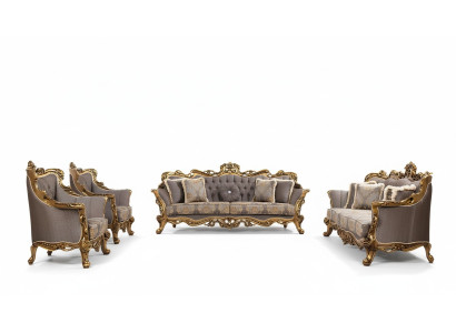 Luxe bankstel set van 5 stuks: 3+3+1+1 zits bankstel salontafel bank banken fauteuil