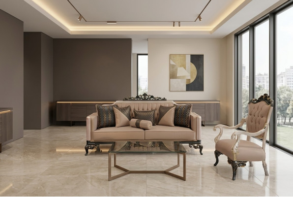 Luxury set bankstel set 3+1 zitsbank bank bank fauteuils stof 2-delig set.