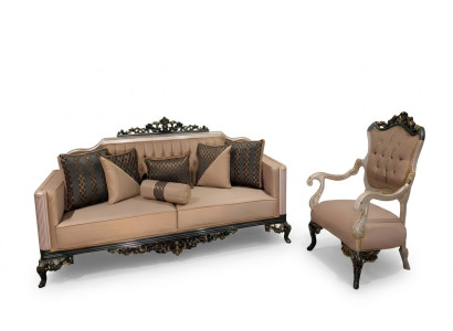 Drieszitsbank 3-zits Barok Rococo Bank Banken Fauteuils Stof Bank Meubels Nieuw