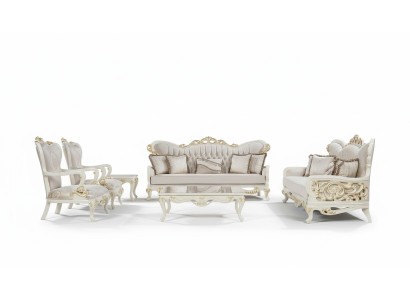 Bankstel 3+3+1+1 Zits Salontafel Set 5-delig Klassiek Bankstellen Stoelen Luxe Nieuw