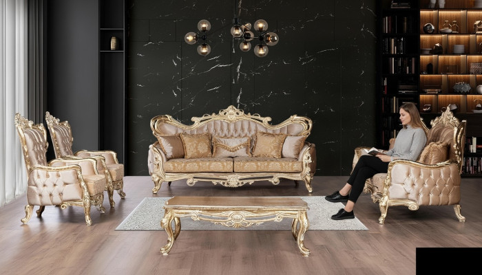 Sofa set 3+3+1+1 zits salontafel bank fauteuil banken Relax Luxe Set 5-delig