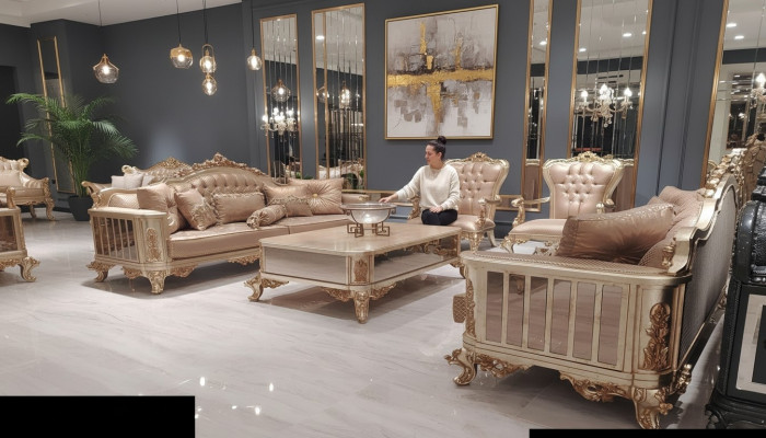 Bankstel 3+3+1+1 Zits Bank Koffietafel Bank Stoel Banken Stof Luxe Set 5-delig
