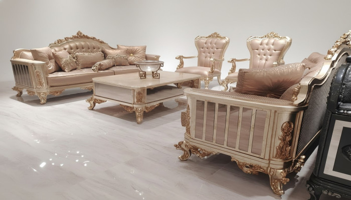 Bankstel 3+3+1+1 Zits Bank Koffietafel Bank Stoel Banken Stof Luxe Set 5-delig