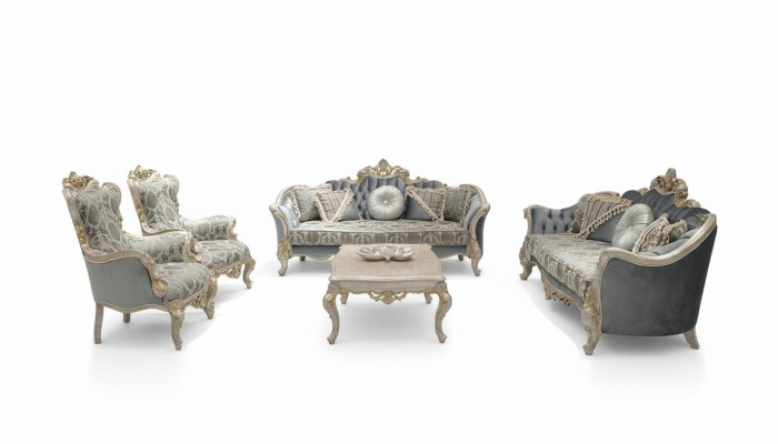 Sofaset 3+3+1+1 Zits Bankstel Luxe Bank Fauteuil Banken Stof Set 5-delig