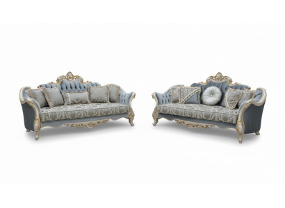 Groep bankstel 3+3 zitplaatsen Luxe bank fauteuil banken Stof Klassieke set Nieuw