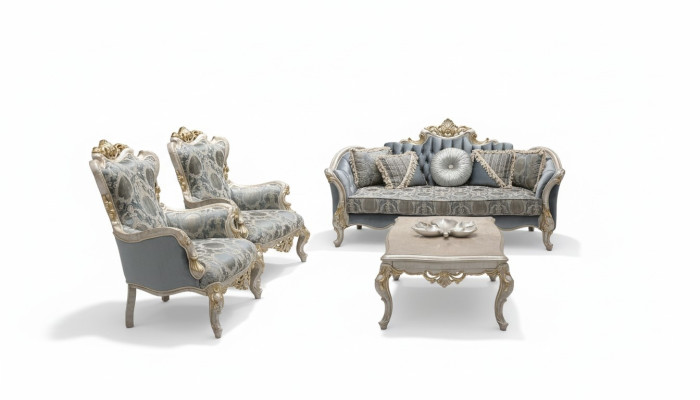 Sofaset 3+1+1 zits salontafel luxe bank fauteuil banken stof tafel