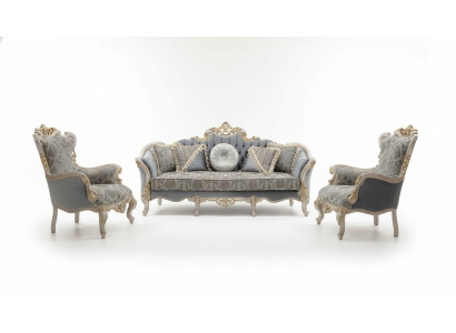 Bankstel 3+1+1 zits luxe bank fauteuil stof set woonkamer