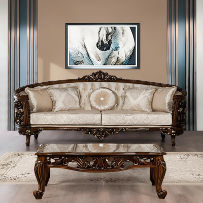 Dries zitsbank 3 zits Klassieke meubels Sofa's Stof Stijl Barok Rococo Luxe Nieuw