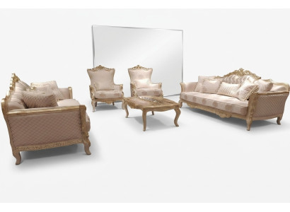 Luxe 5-delige bankstel met 3+3+1 zitplaatsen en salontafel.